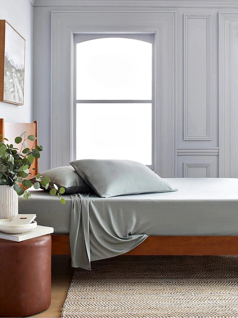 New Quince Bamboo Sheet Set 4-piece Cal-King MSRP $154 Eucalyptus